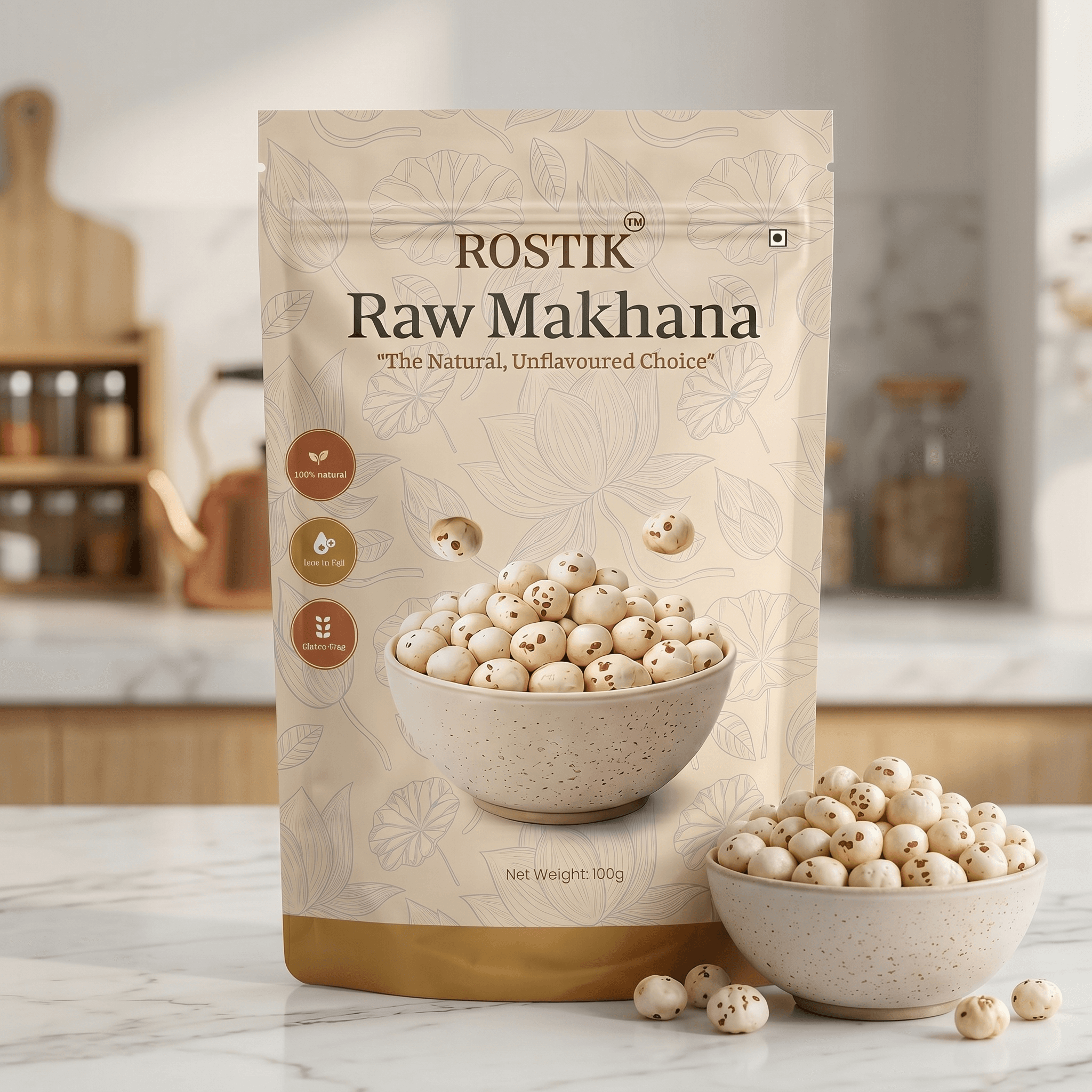 ROSTIK FOODS Authentic Bihari Jumbo Hand-picked Phool Makhana | 100% Natural & Gluten-Free Foxnuts thumbnail 2