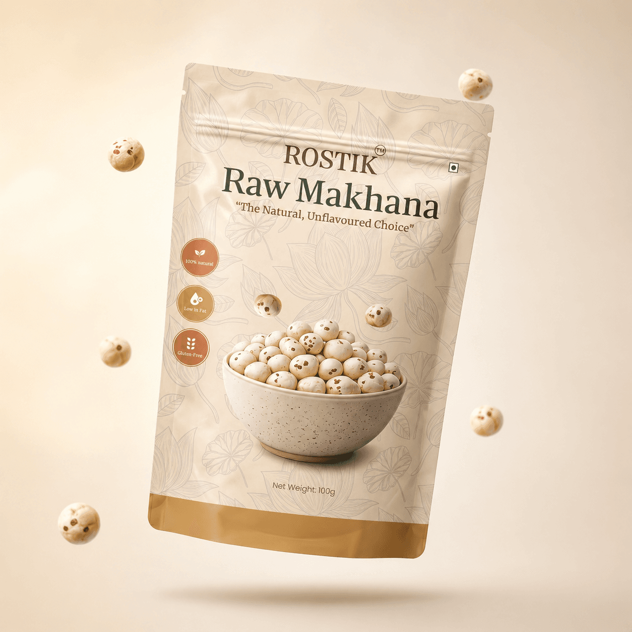 ROSTIK FOODS Authentic Bihari Jumbo Hand-picked Phool Makhana | 100% Natural & Gluten-Free Foxnuts